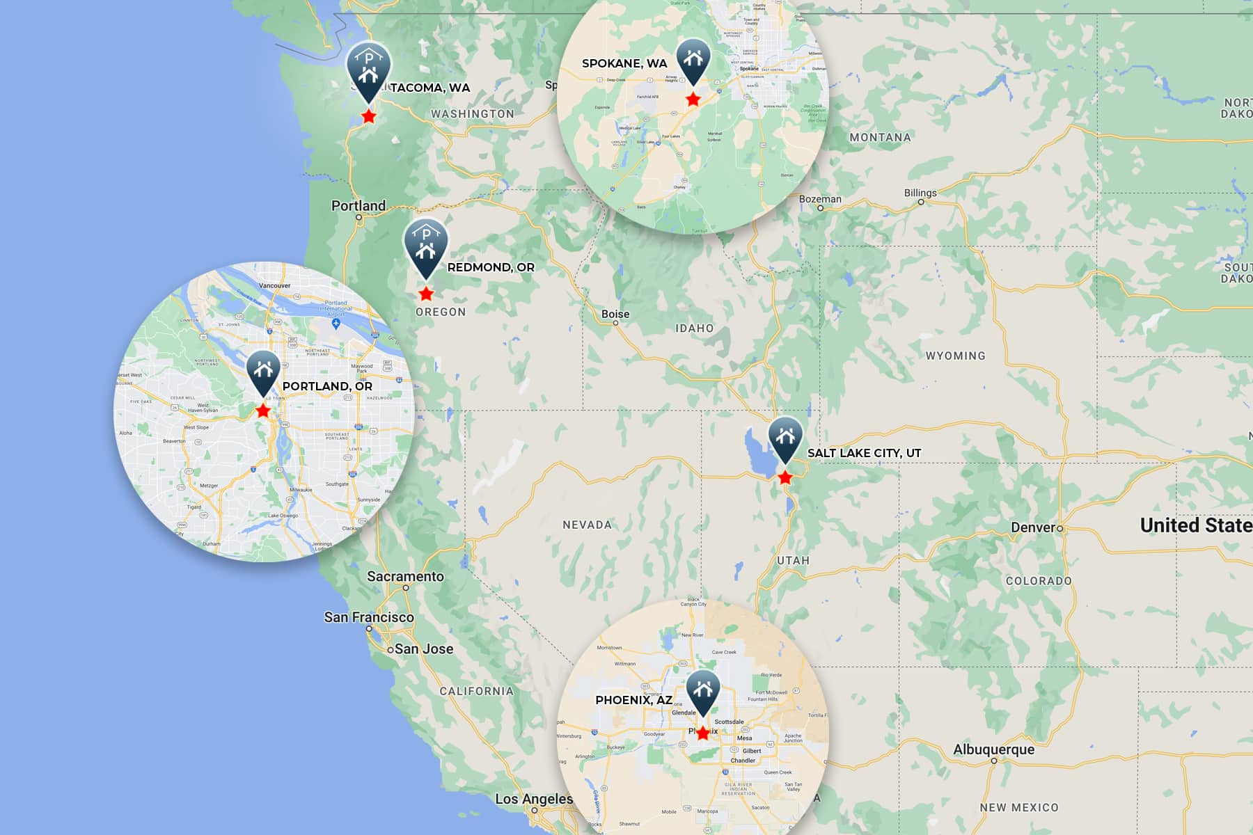 Service Area HomeRx & Performance Efficiency Portland, OR